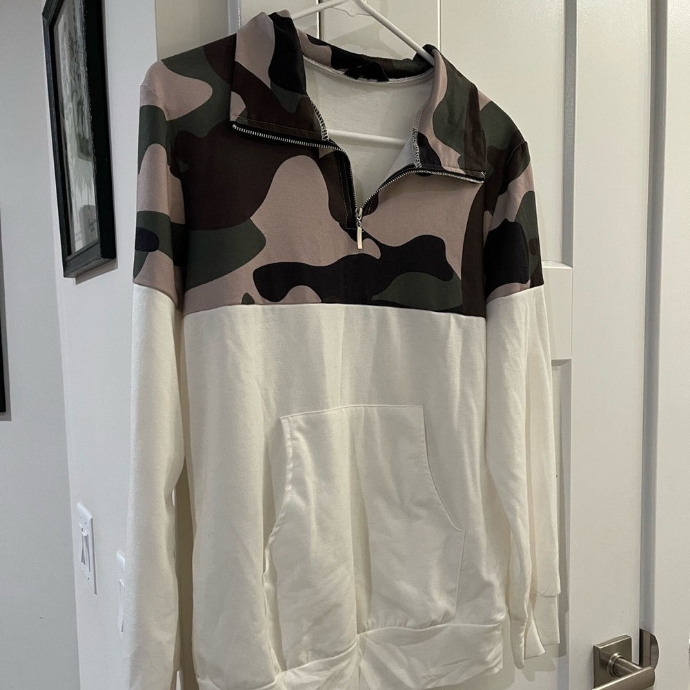 Camouflage Patterned Pullover
